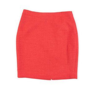 TAHARI red linen-like pencil skirt size 8